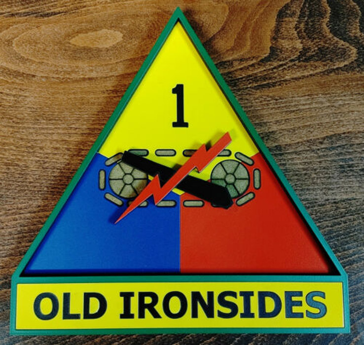 1st Armored Division patch wall plaque.