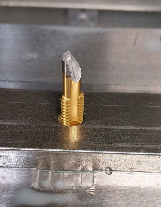 Broken tap stuck in the part.