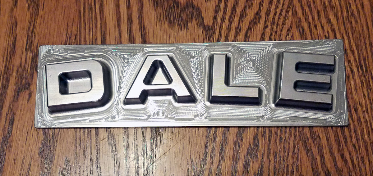 Dale name plate.