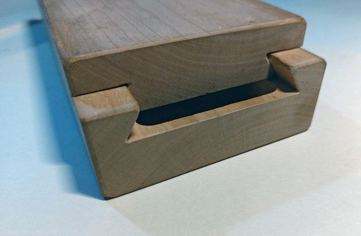 Lapping tools in a wooden box.