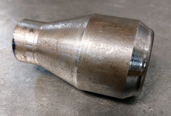 Homemade pneumatic drive to vise adapter.